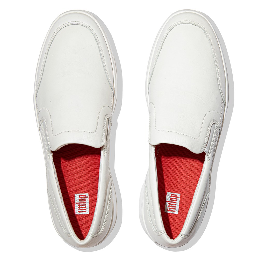 Fitflop Man Slip-on White - Rally X Leather Sneakers - ET3729841